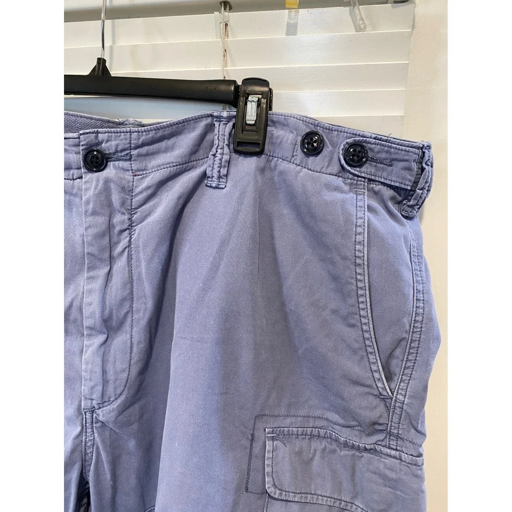 VTG Polo Ralph Lauren Mens Cargo Shorts‎ 42 Relaxed Fit Cotton Blue Y2K